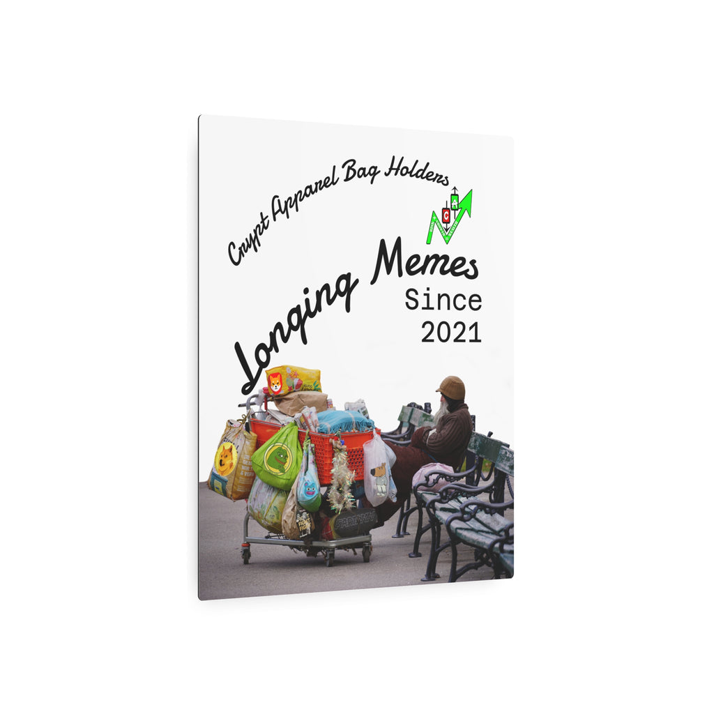 Bag Holders Metal Art Sign — "Crypt Apparel" Humorous Street Scene Decor