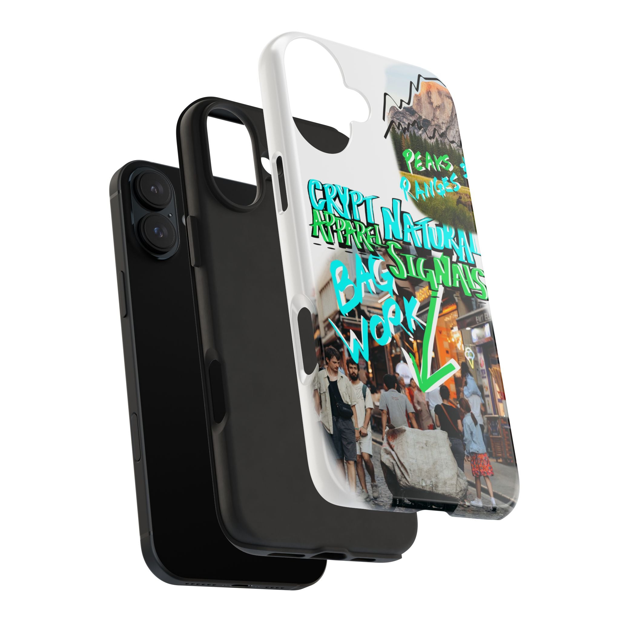 Natural Signals Tough Phone Case — Crypt Apparel Street Collage Design