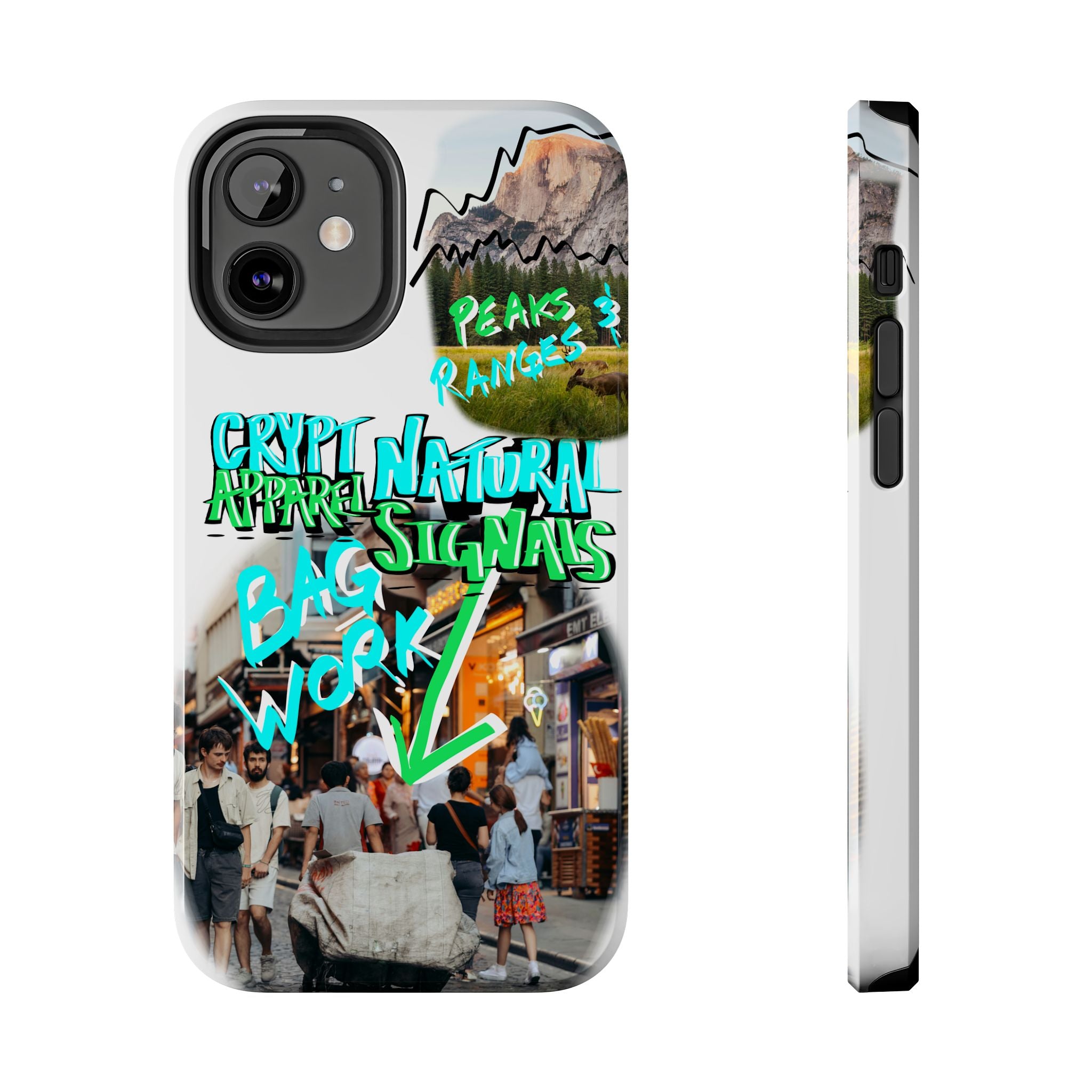 Natural Signals Tough Phone Case — Crypt Apparel Street Collage Design
