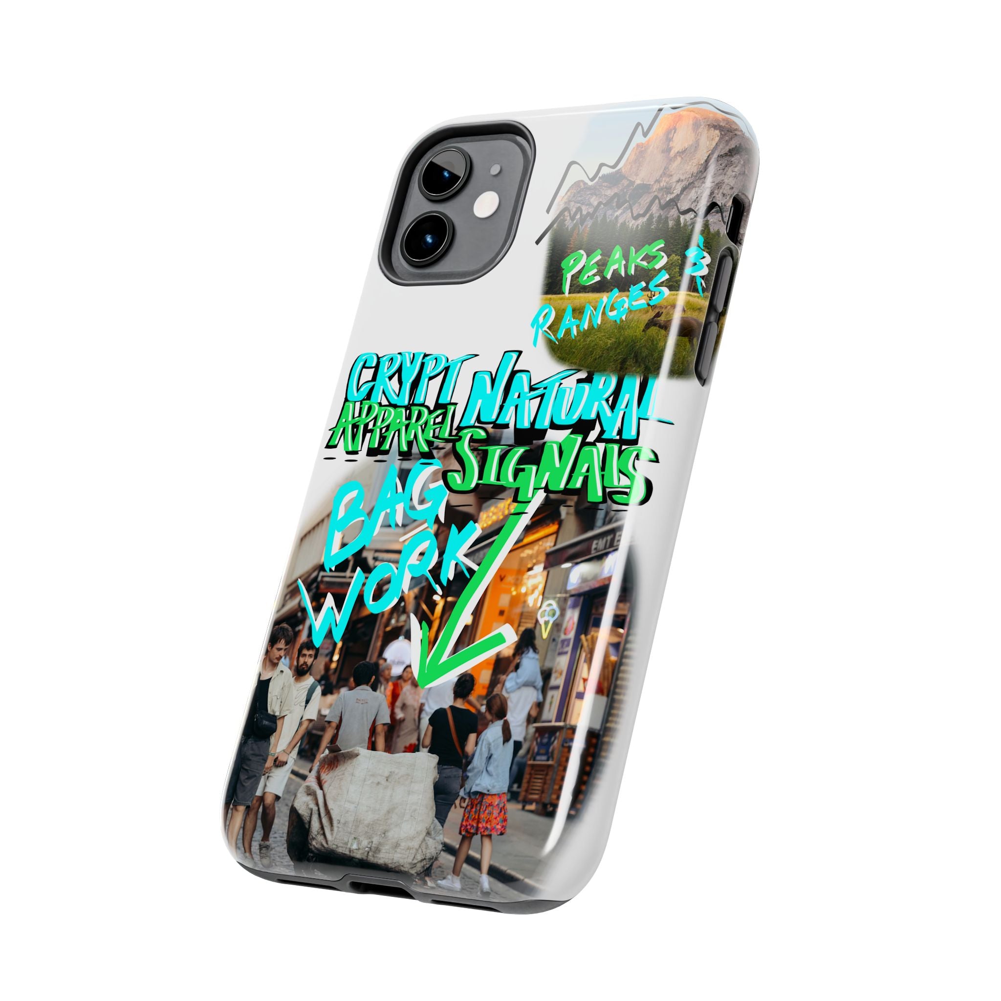 Natural Signals Tough Phone Case — Crypt Apparel Street Collage Design