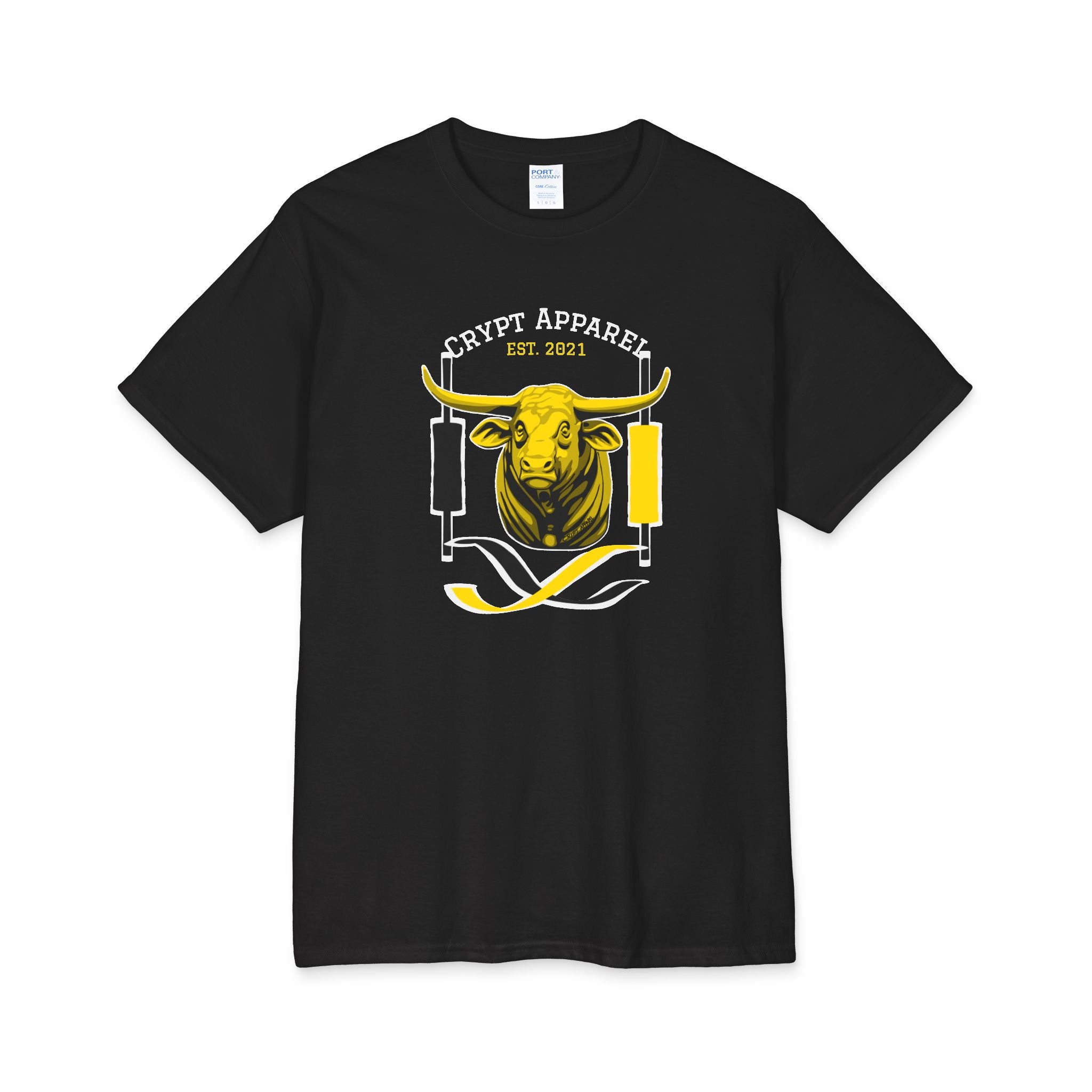 Golden Cross Bull Market T-Shirt — "Crypt Apparel" Crypto Trading/ Stock Trading Tee