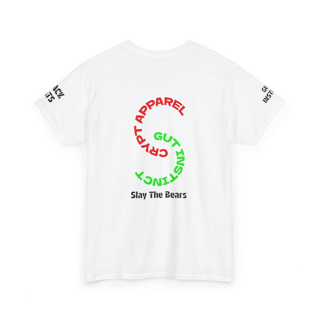Gut Instinct Bear vs Bull Stock Market T‑Shirt — Crypt Apparel "Slay The Bears" Graphic Tee