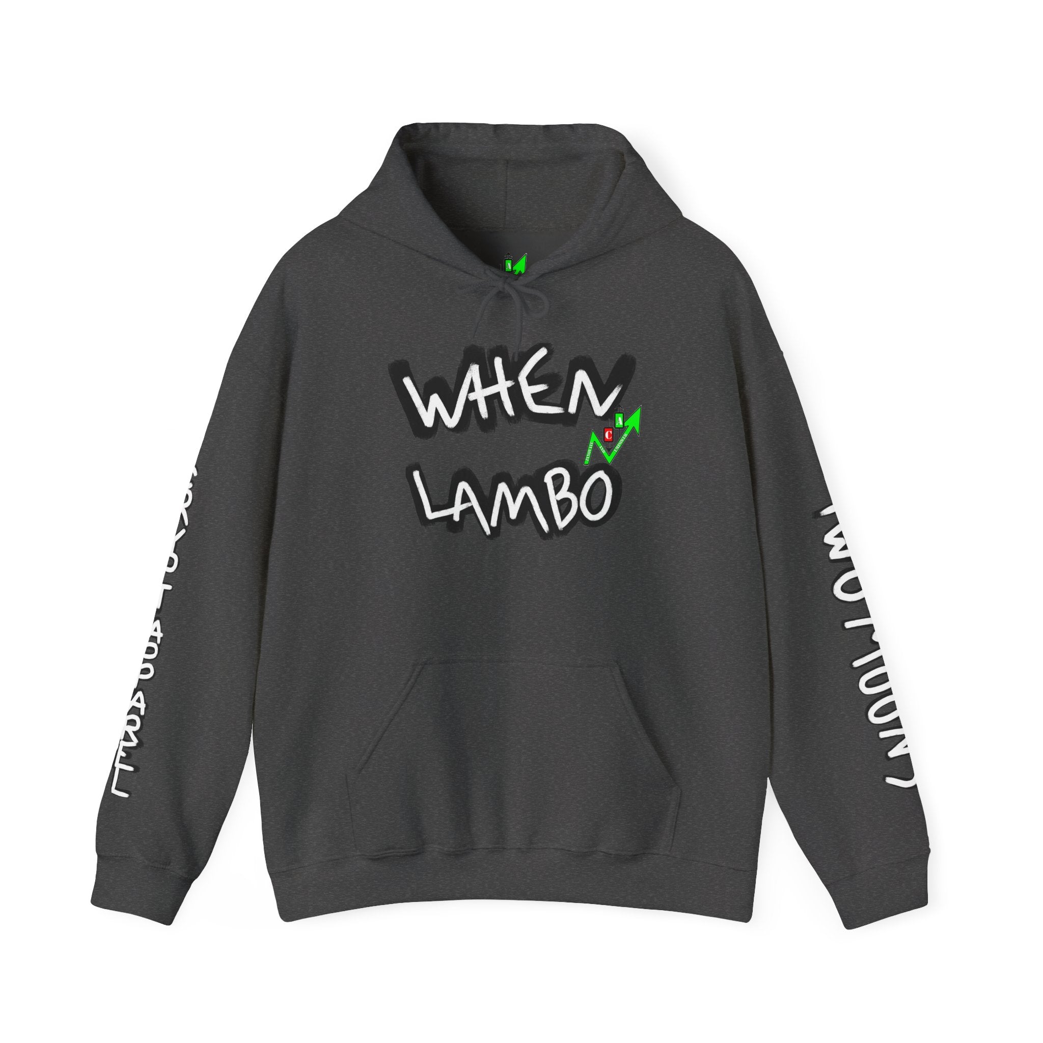 When Lambo Crypto Hoodie | Crypt Apparel Bitcoin Inspired Graffiti Design