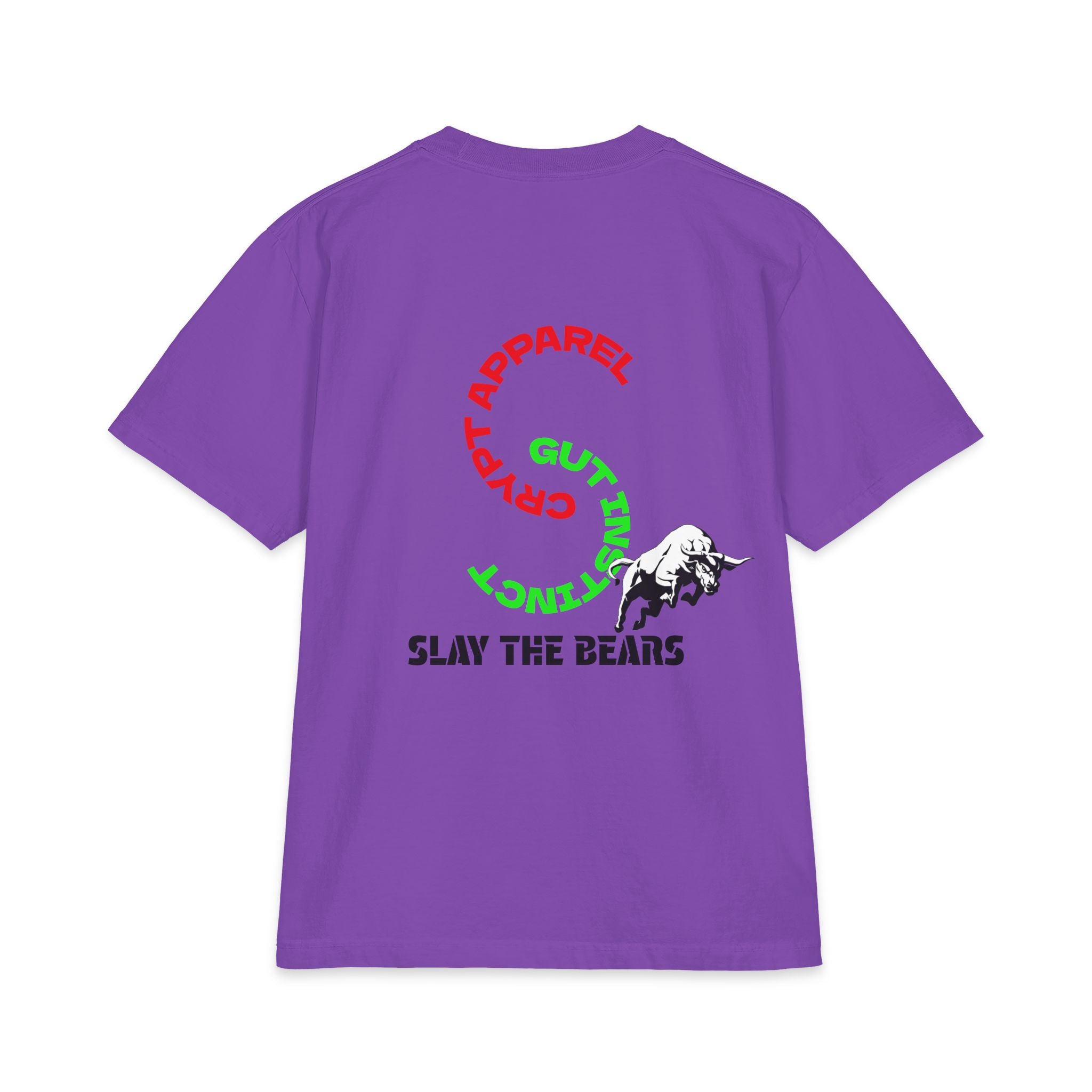 Gut Instinct Bull vs Bear Graphic Tee – Crypt Apparel "Slay the Bears" Stock Market Shirt