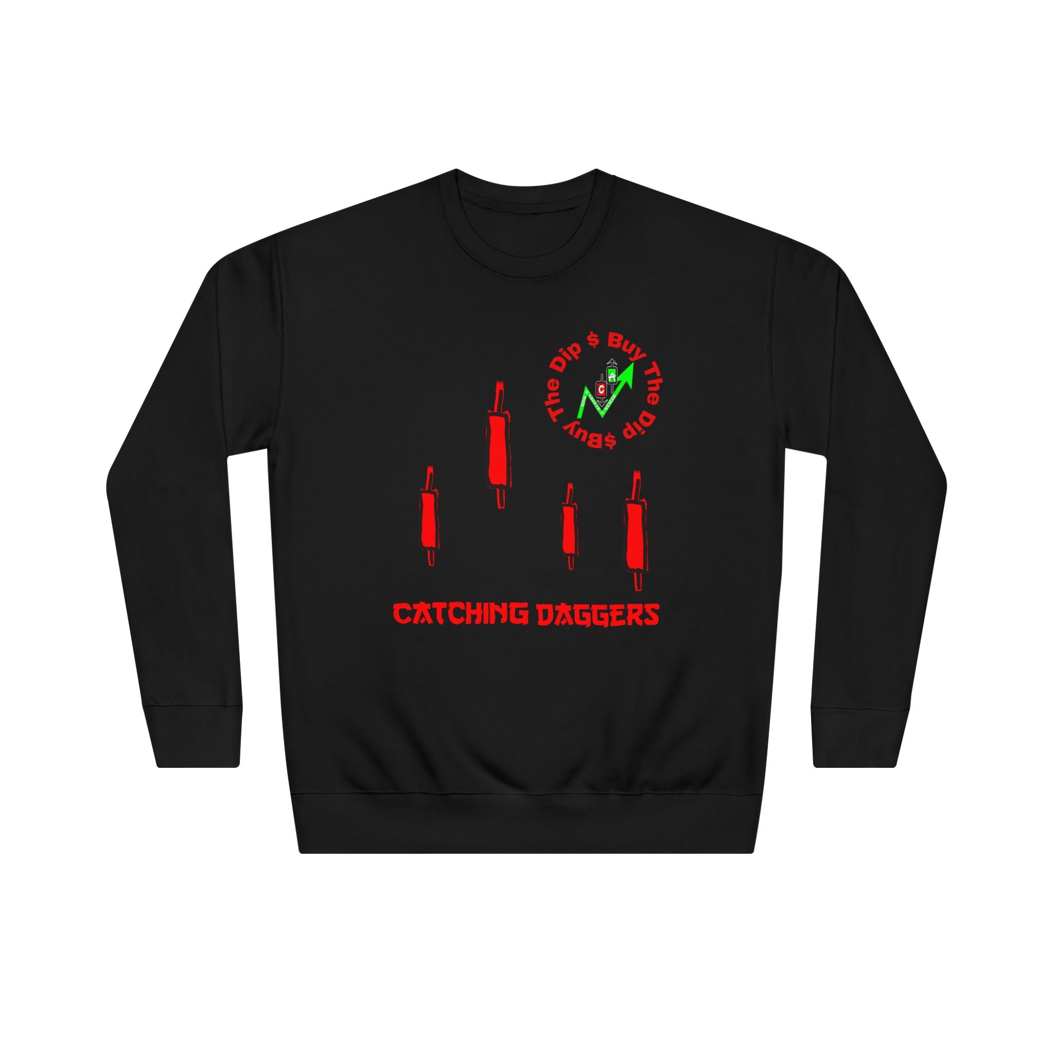 Catching Daggers Crewneck Sweatshirt — Crypt Apparel Cha-Ching Design