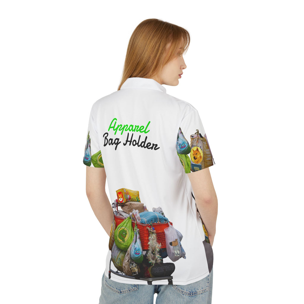 Bag Holders Polo Shirt — 'Crypt Apparel' Meme Coin All-Over Print