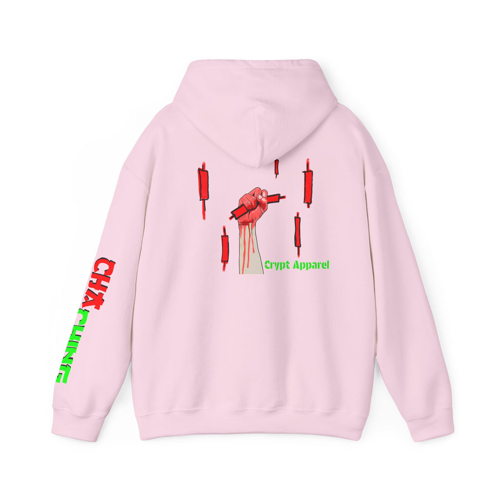 Catching Daggers Crypto Hoodie — Crypt Apparel Graphic Streetwear Pullover with Candle Motif