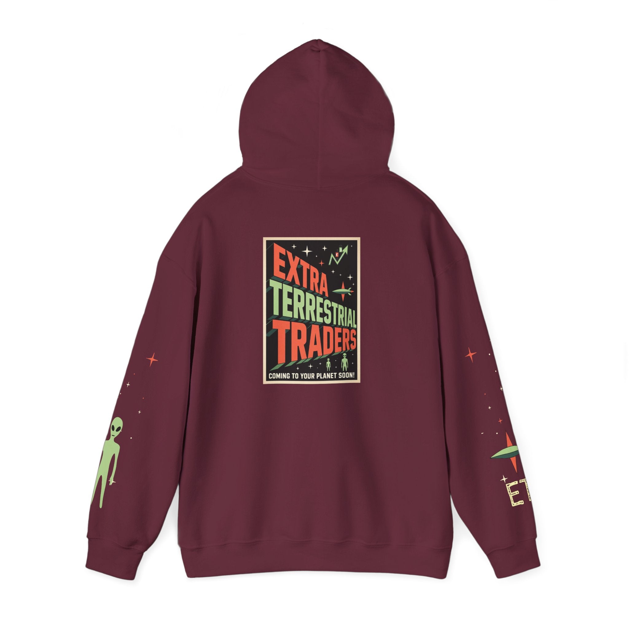 Extra Terrestrial Trader Crypto Hoodie — Crypt Apparel Graphic Sweatshirt
