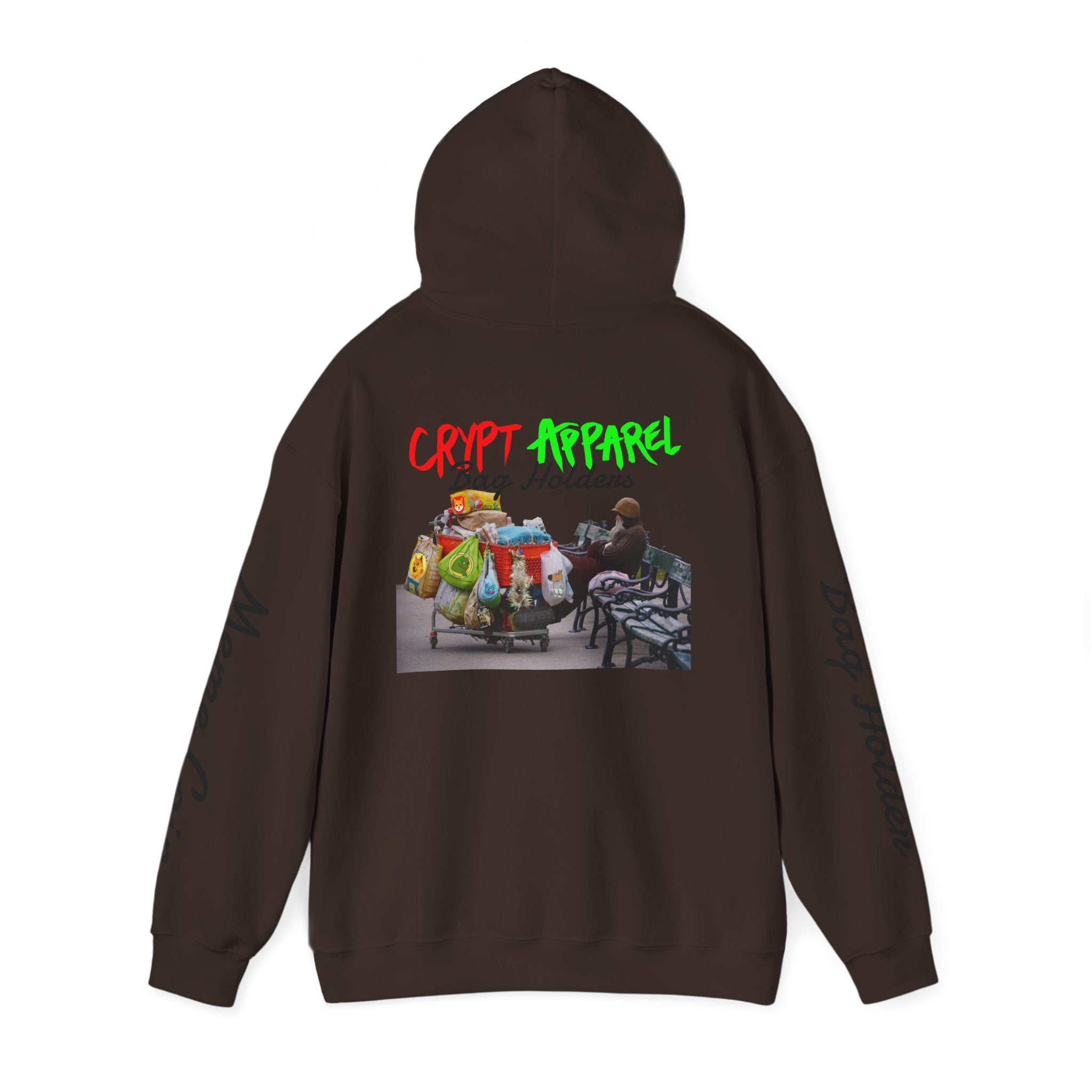 Bag Holders Meme Coin Crypto Hoodie — 'Crypt Apparel' Meme Coin Art