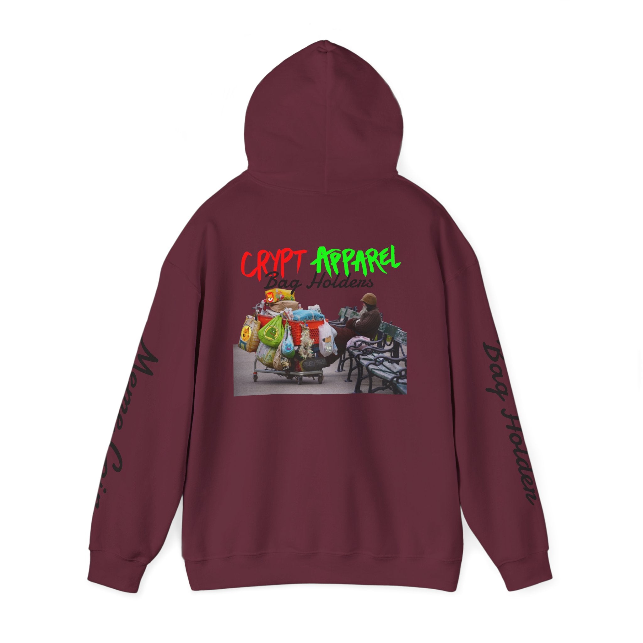 Bag Holders Meme Coin Crypto Hoodie — 'Crypt Apparel' Meme Coin Art