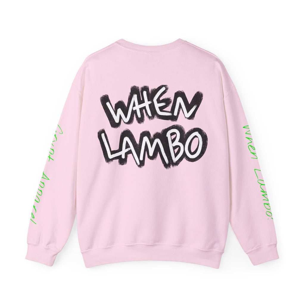 When Lambo Bitcoin inspired Graphic Crewneck Sweatshirt | Crypto Art Streetwear