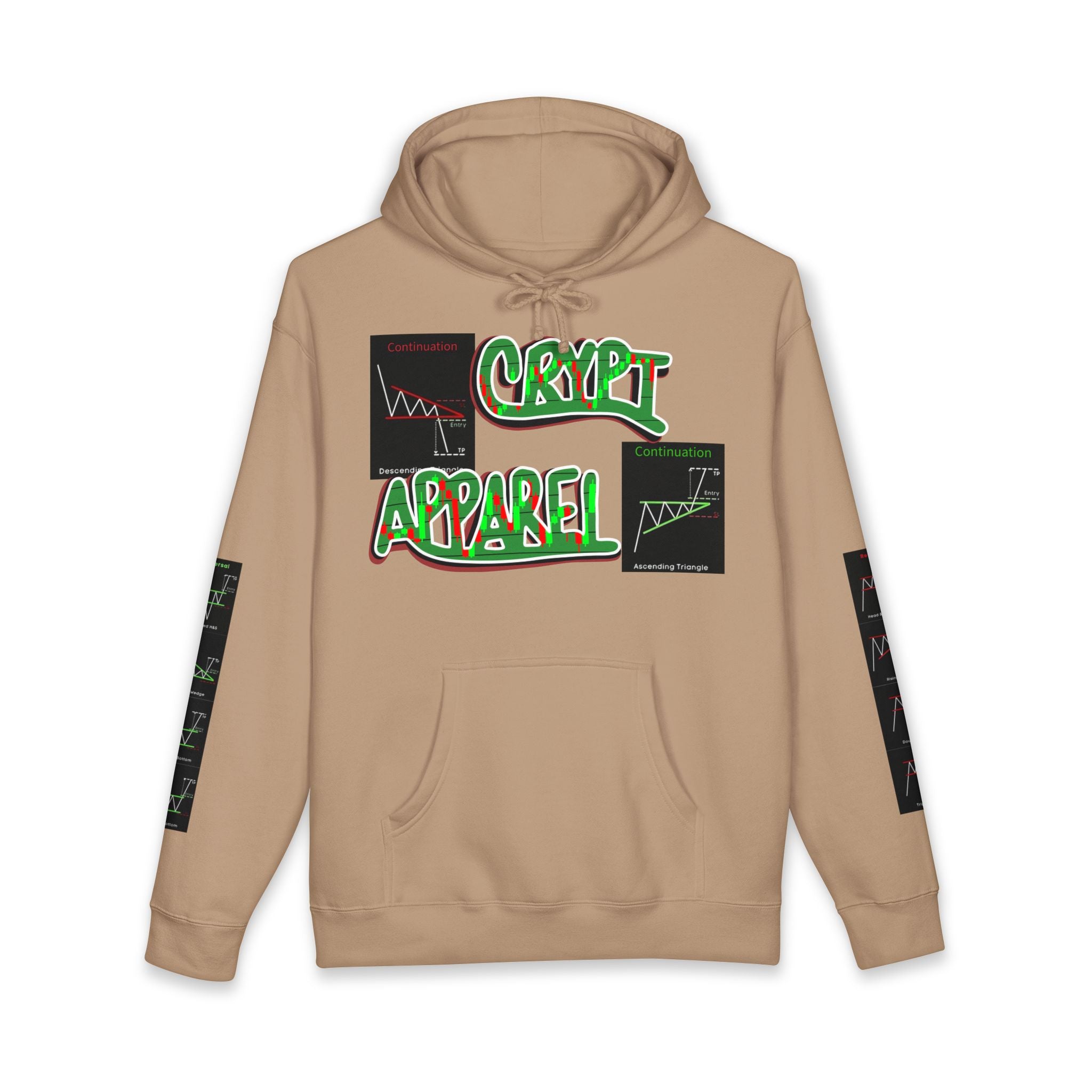 Charted Crypto Hoodie — "Crypt Apparel" Trading Hoodie