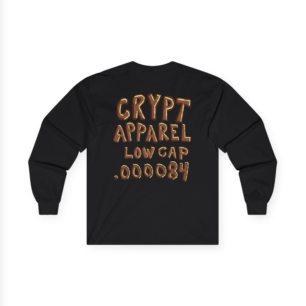 Low Cap Ape Long Sleeve Tee — Crypt Apparel Crypto Graphic