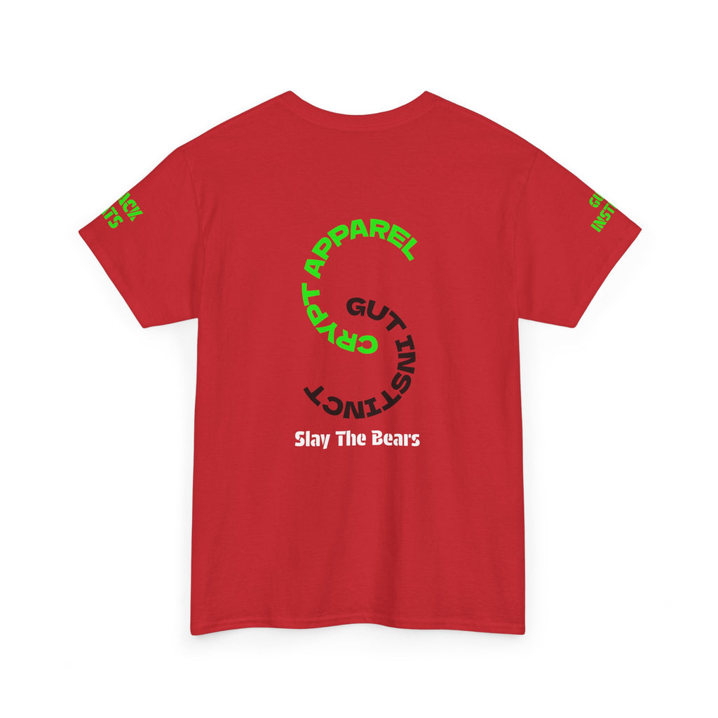 Gut Instinct Bear vs Bull Stock Market T‑Shirt — Crypt Apparel "Slay The Bears" Graphic Tee