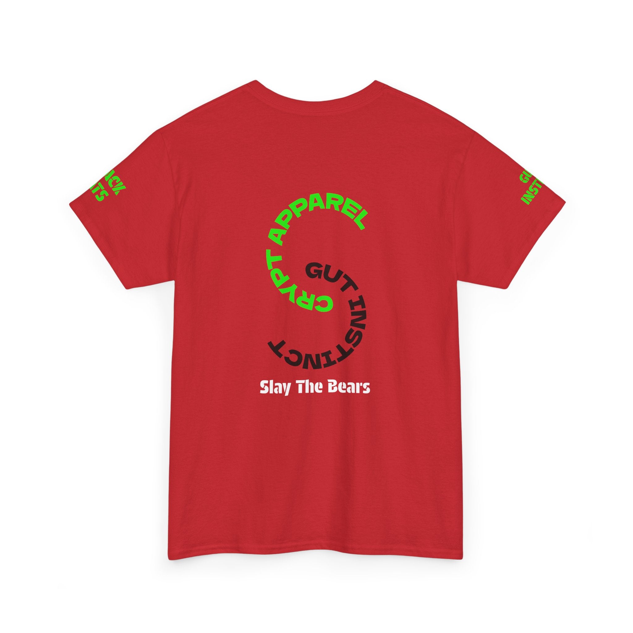 Gut Instinct Bear vs Bull Stock Market T‑Shirt — Crypt Apparel "Slay The Bears" Graphic Tee