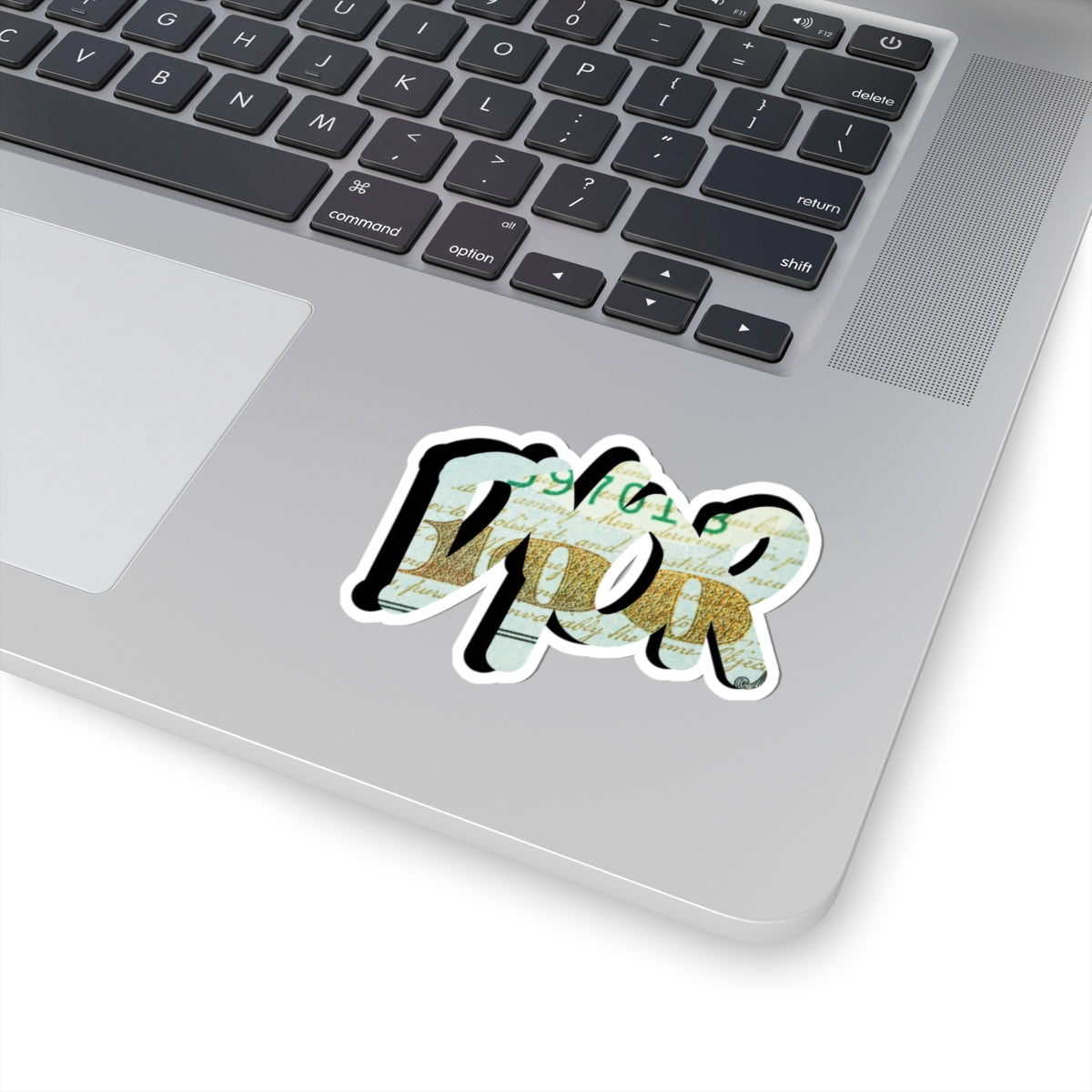 DYOR Graffiti Script Crypto Kiss-Cut Sticker — Crypt Apparel Retro Money Script Laptop Decal