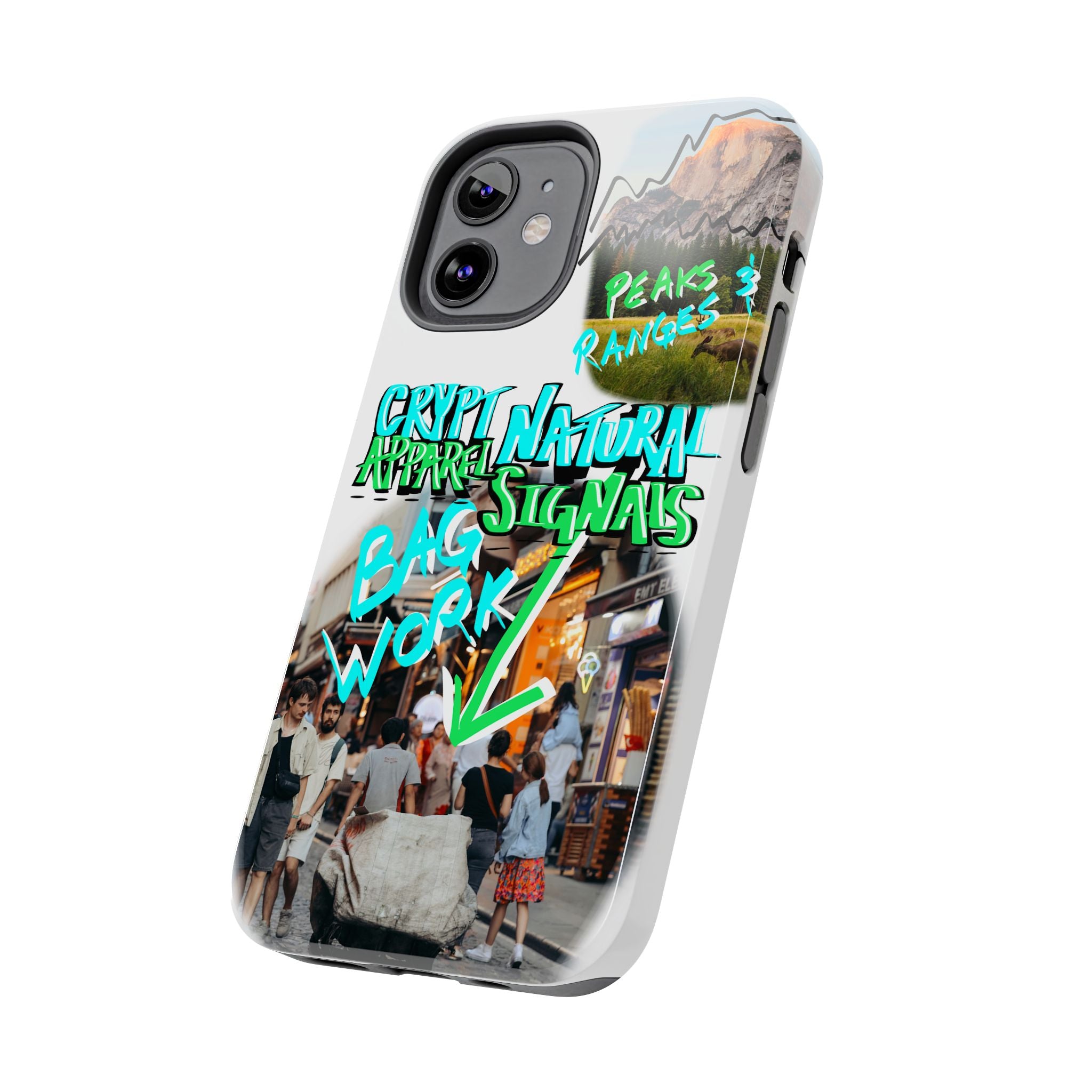 Natural Signals Tough Phone Case — Crypt Apparel Street Collage Design