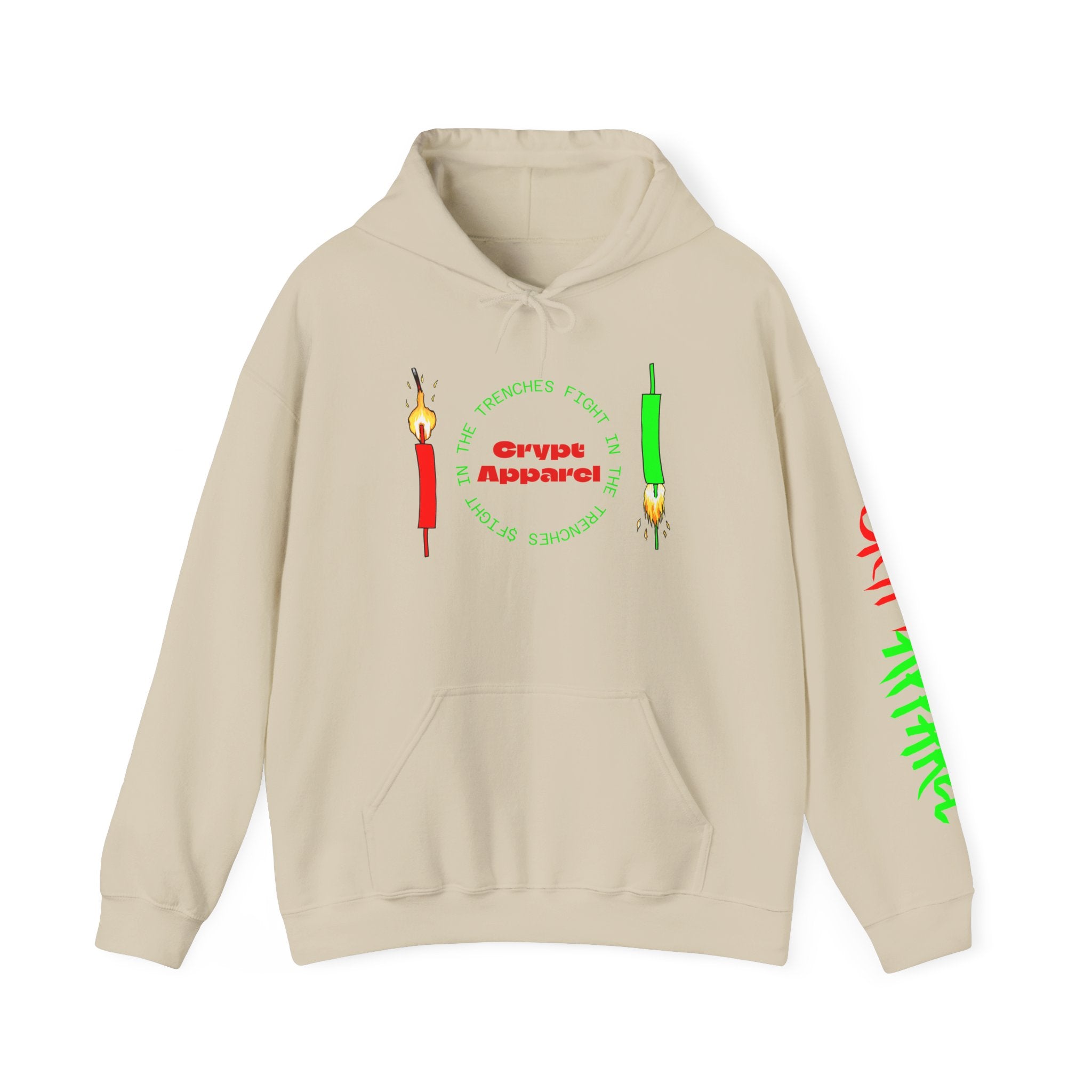 The Trenches Crypto Meme Hoodie — Crypt Apparel Trench Life Graphic Streetwear Hoodie