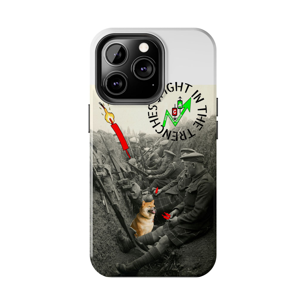 The Trenches Tough Phone Case — Crypt Apparel Trench Dog & Candle Design