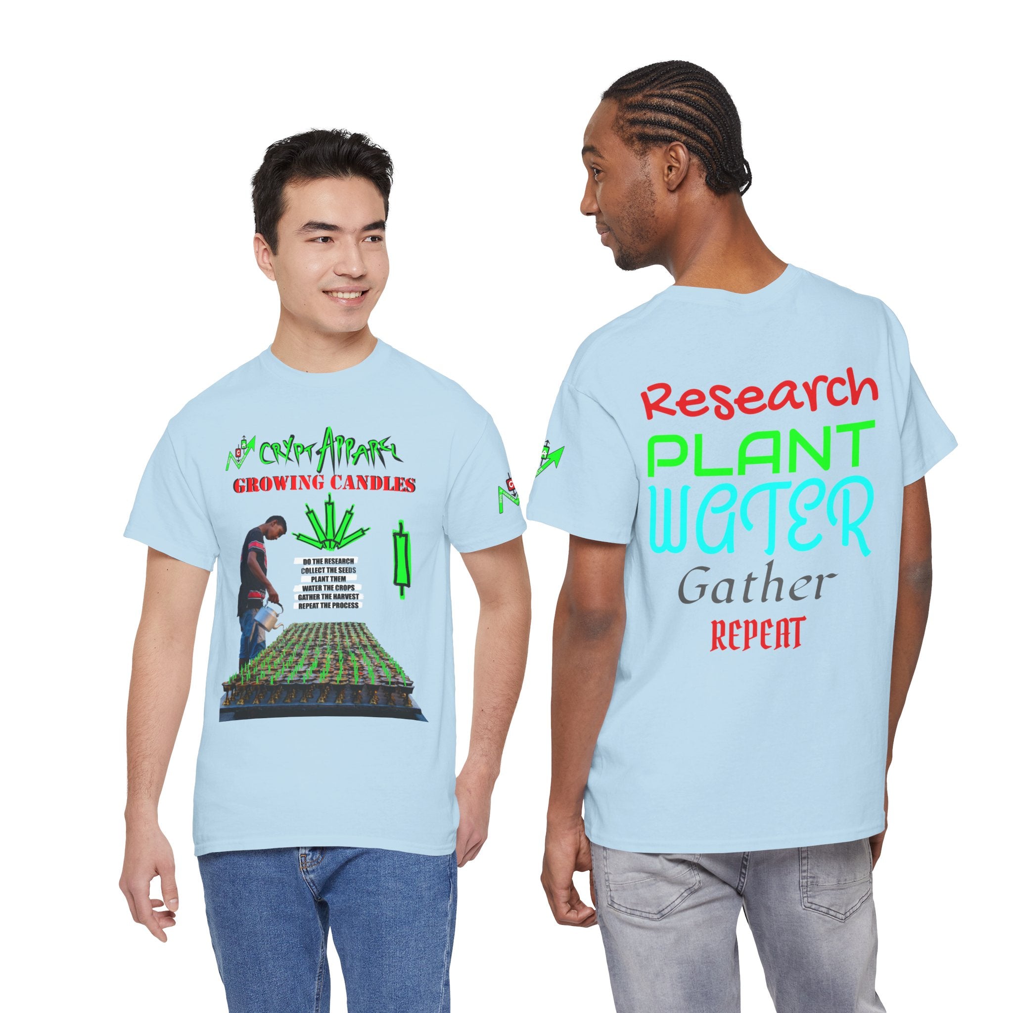 Growing Candles T-Shirt — "Crypt Apparel" Planting Seeds Tee