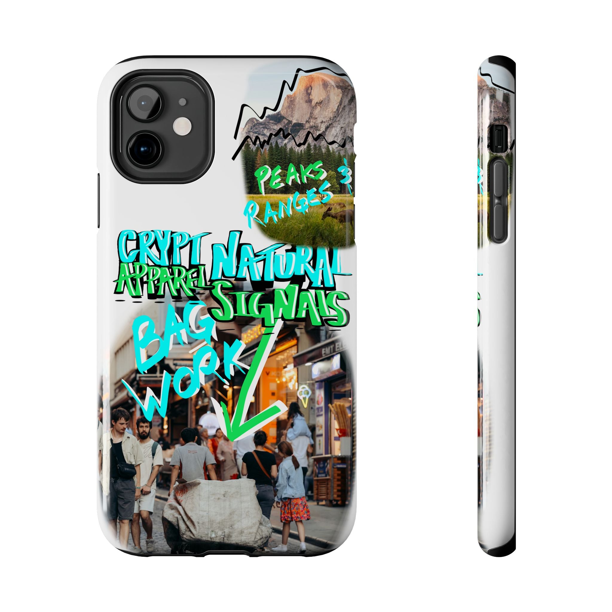 Natural Signals Tough Phone Case — Crypt Apparel Street Collage Design