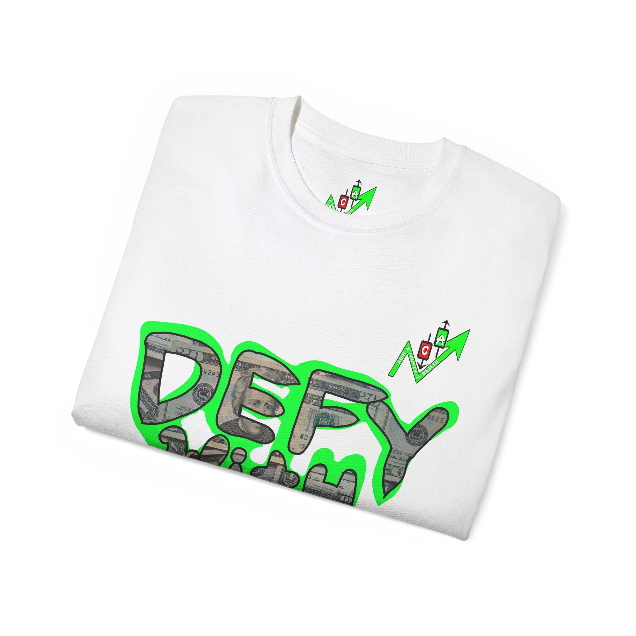 Defy With DeFi Crypto Inspired Tee | Crypt Apparel Graphic T Shirt