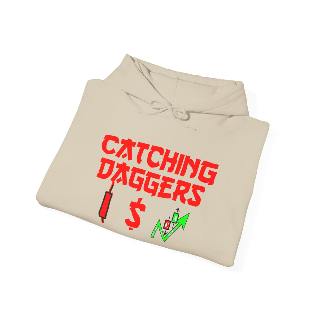 Catching Daggers Crypto Hoodie — Crypt Apparel Graphic Streetwear Pullover with Candle Motif