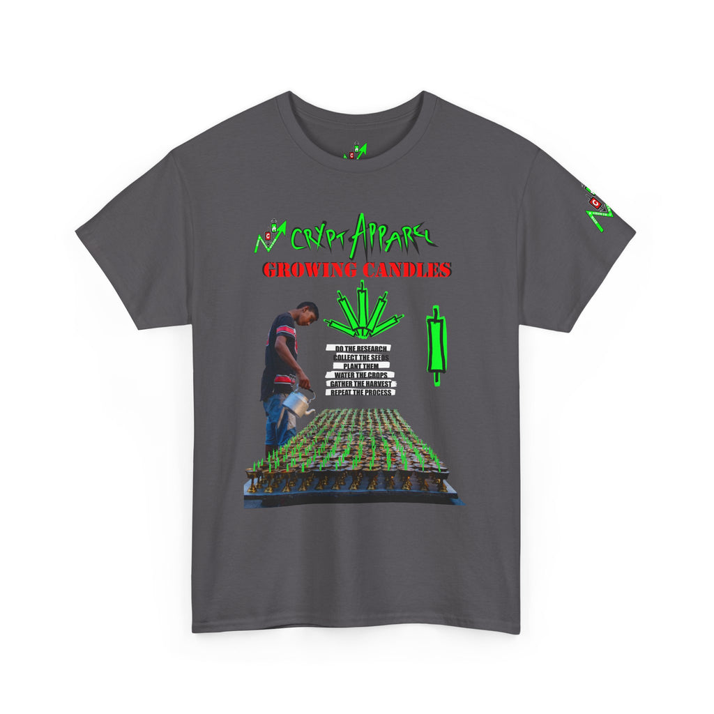 Growing Candles T-Shirt — "Crypt Apparel" Planting Seeds Tee