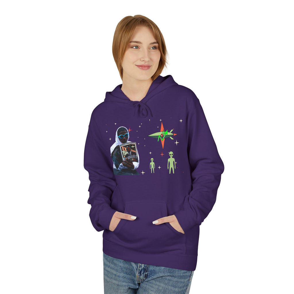 Extra Terrestrial Traders Crypto Hoodie — “Not Alone” Crypt Apparel Retro Sci‑Fi Graphic