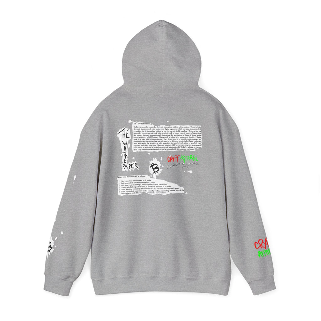 The Whitepaper Crypto Hooded Sweatshirt — Crypt Apparel Genisis Graphic Hoodie