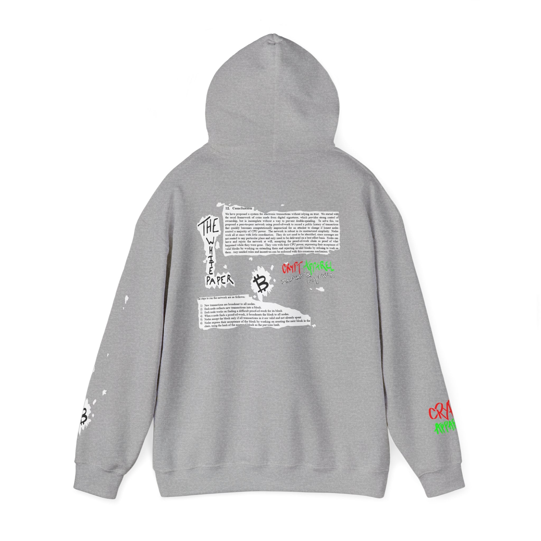 The Whitepaper Crypto Hooded Sweatshirt — Crypt Apparel Genisis Graphic Hoodie
