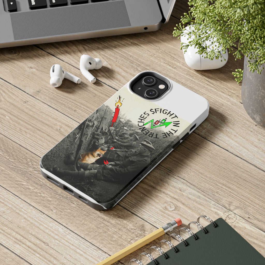 The Trenches Tough Phone Case — Crypt Apparel Trench Dog & Candle Design