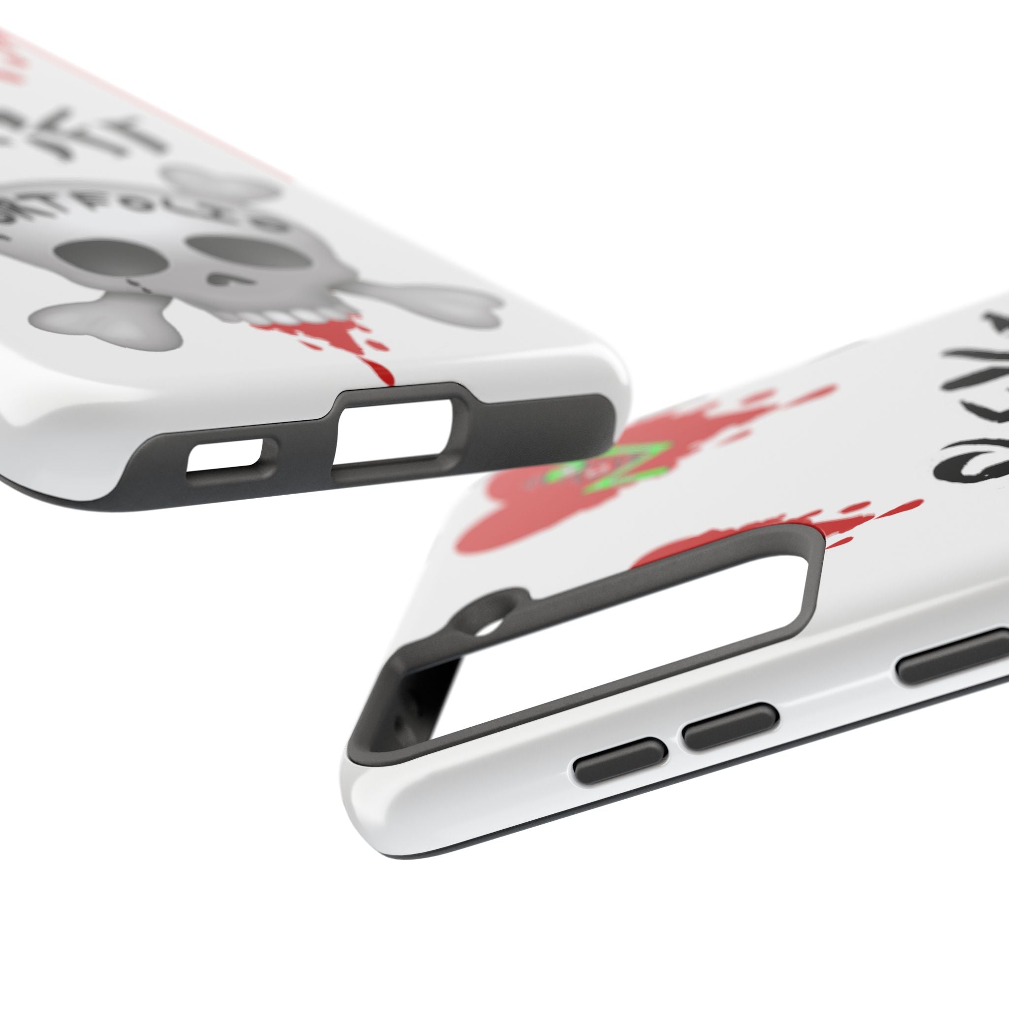 Rekt Portfolio Tough Phone Case — Skull & Dripping Heart Protective Cover