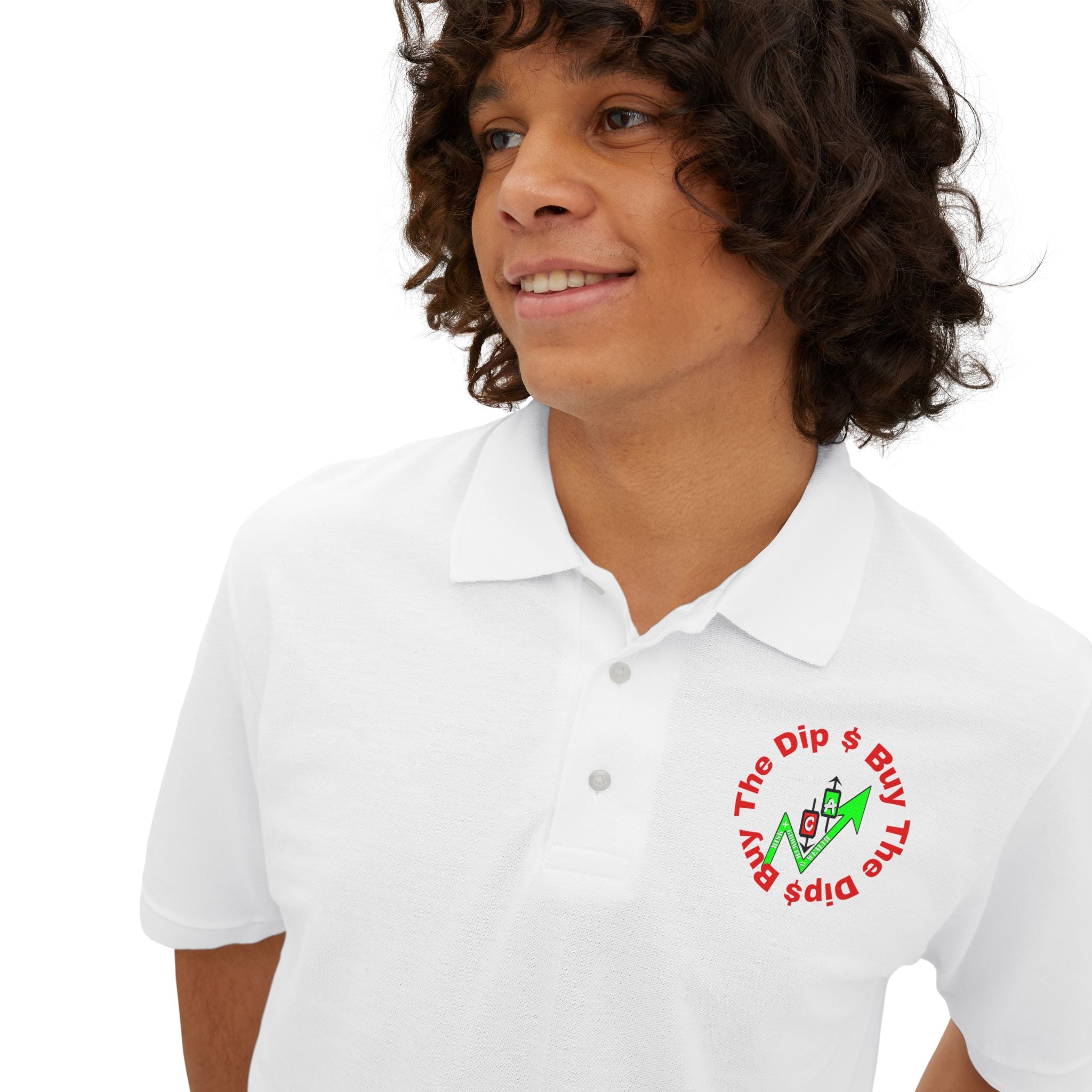 Catching Daggers Crypto Polo — Crypt Apparel Graphic Men's Piqué Shirt