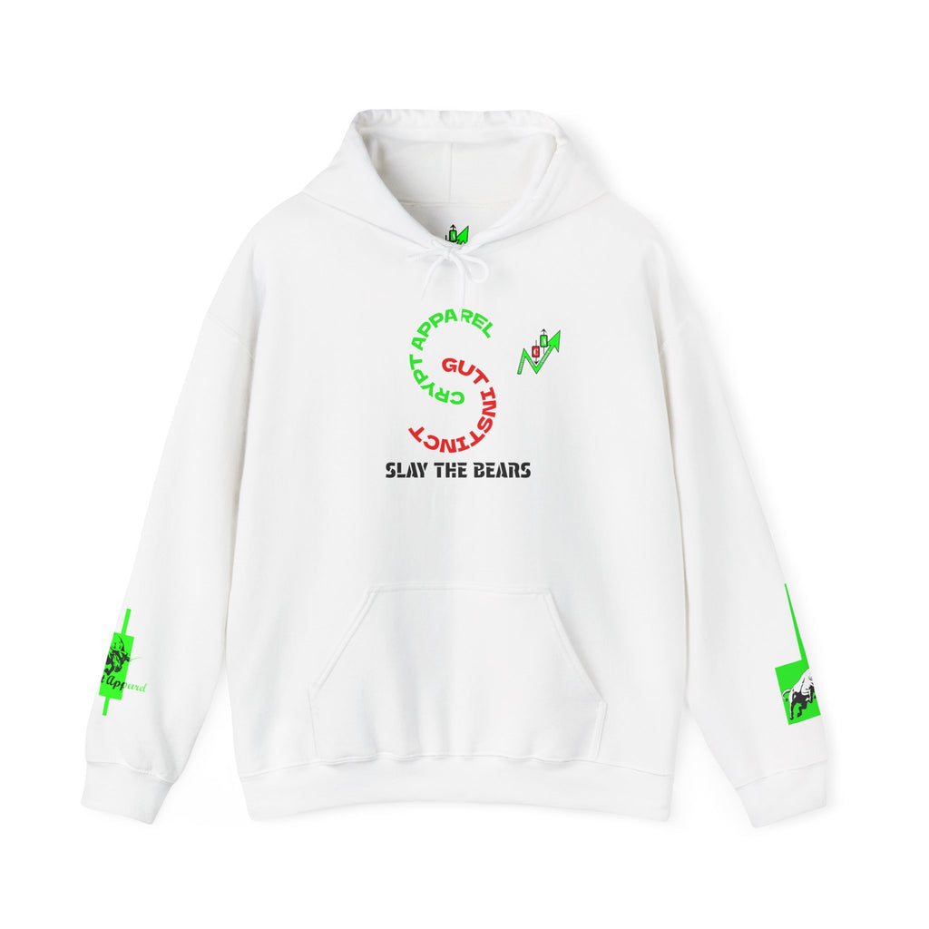 Gut Instinct Bull vs Bear Crypto Hoodie - Slay The Bears Streetwear Pullover