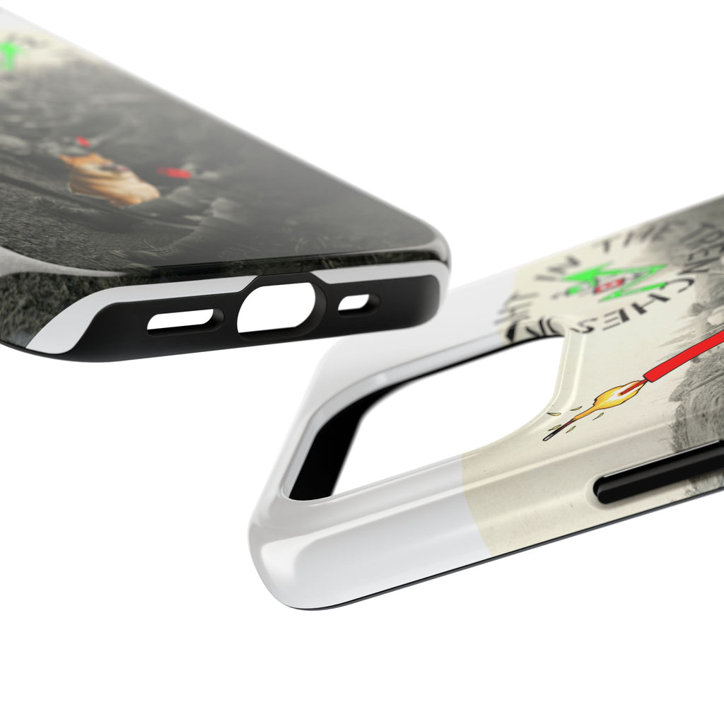 The Trenches Tough Phone Case — Crypt Apparel Trench Dog & Candle Design