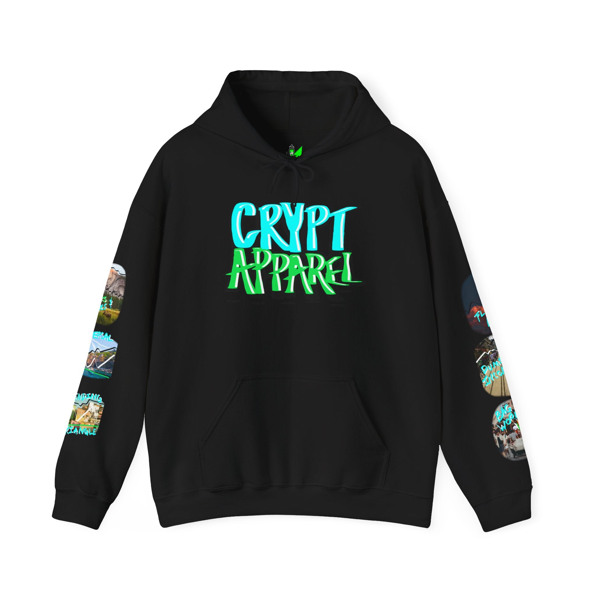 Natural Signals Crypto Trading Hoodie — 'Crypt Apparel' Graffiti Logo & 'Natural Signals'