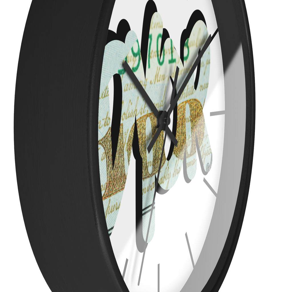 DYOR Crypto Graffiti Script Wall Clock — Crypt Apparel Money Graphic