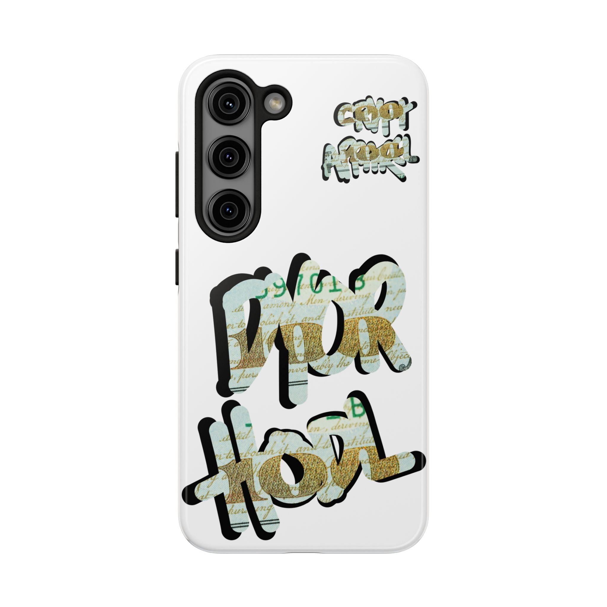 Tough Phone Case — Vintage Money Graffiti "Paper Hodl" Design