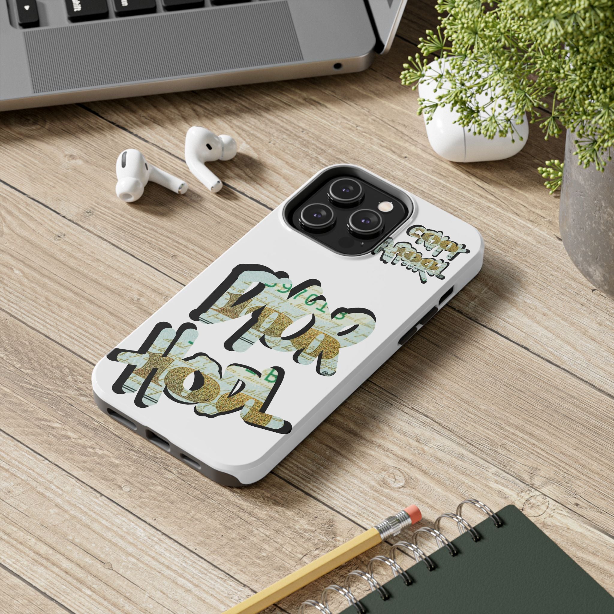 Tough Phone Case — Vintage Money Graffiti "Paper Hodl" Design
