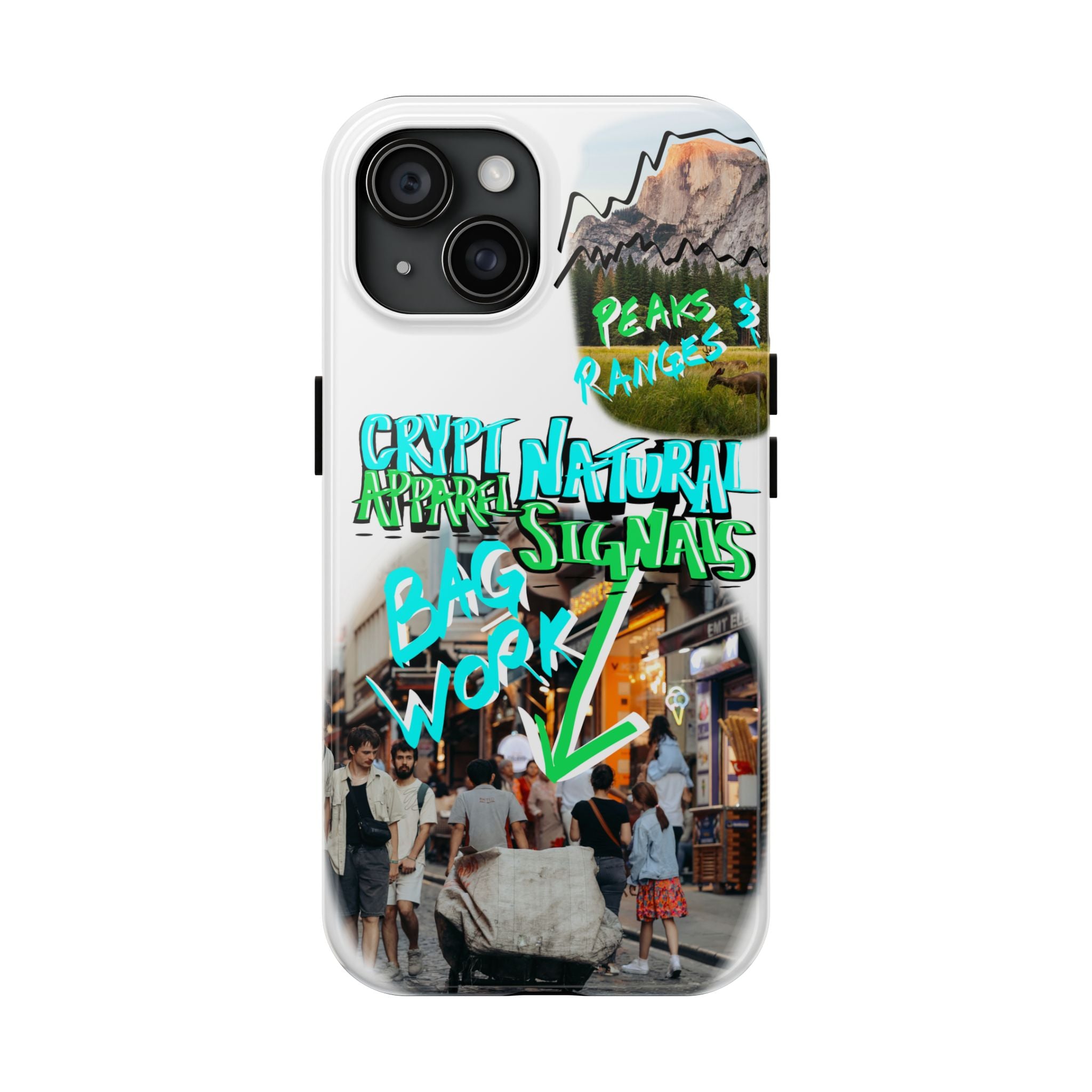 Natural Signals Tough Phone Case — Crypt Apparel Street Collage Design