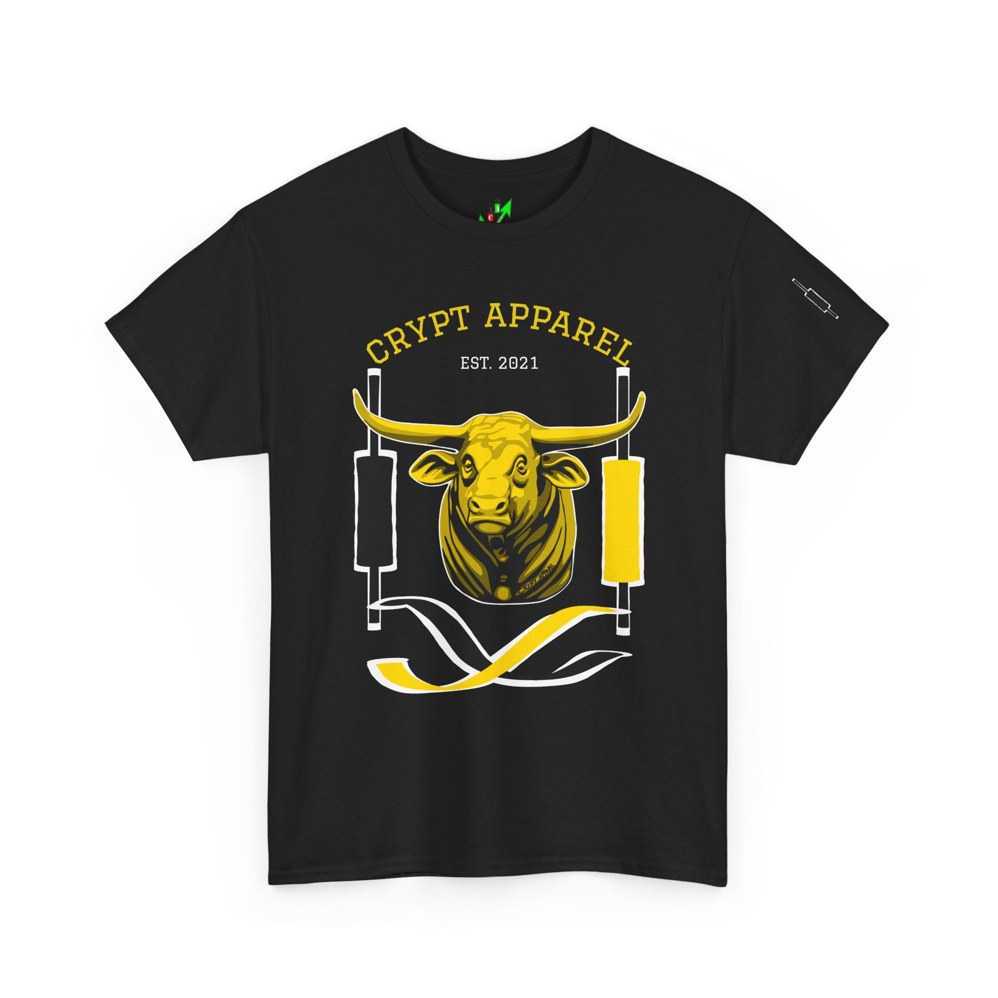 Golden Cross Bull Market Tee — "Crypt Apparel" Crypto Trading Stock Trading T-Shirt
