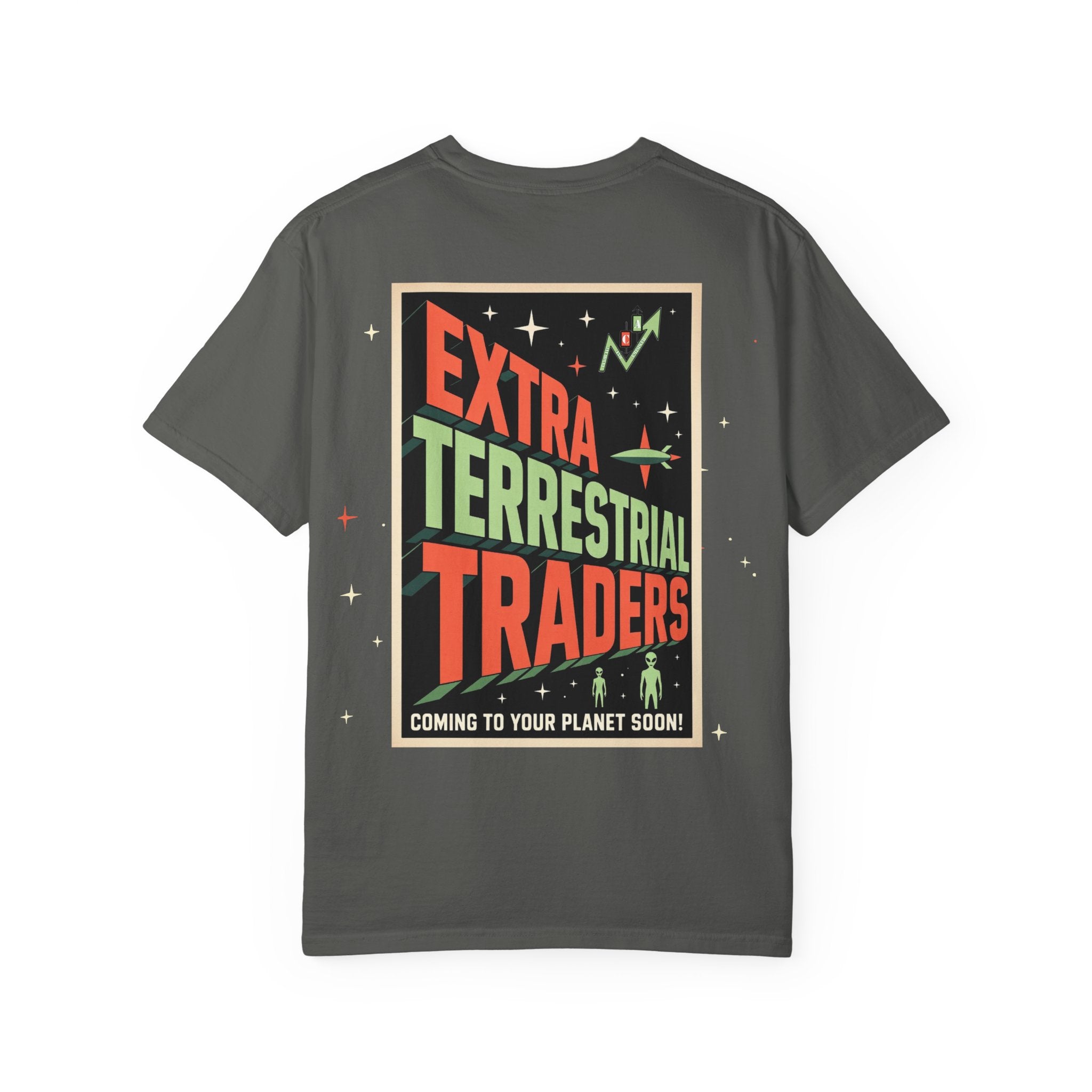 Extraterrestrial Traders Crypto T-Shirt — "We're Not Alone" Alien Graphic Tee