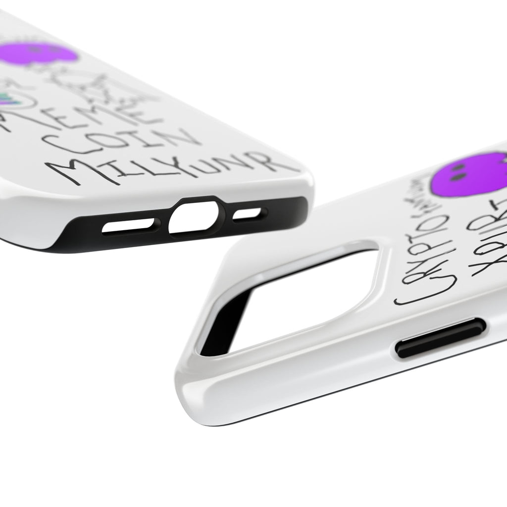 Meme Coin Millionaire Tough Phone Case — Crypto Meme Coin Doodle Design ("Meme Coin Milyunr")