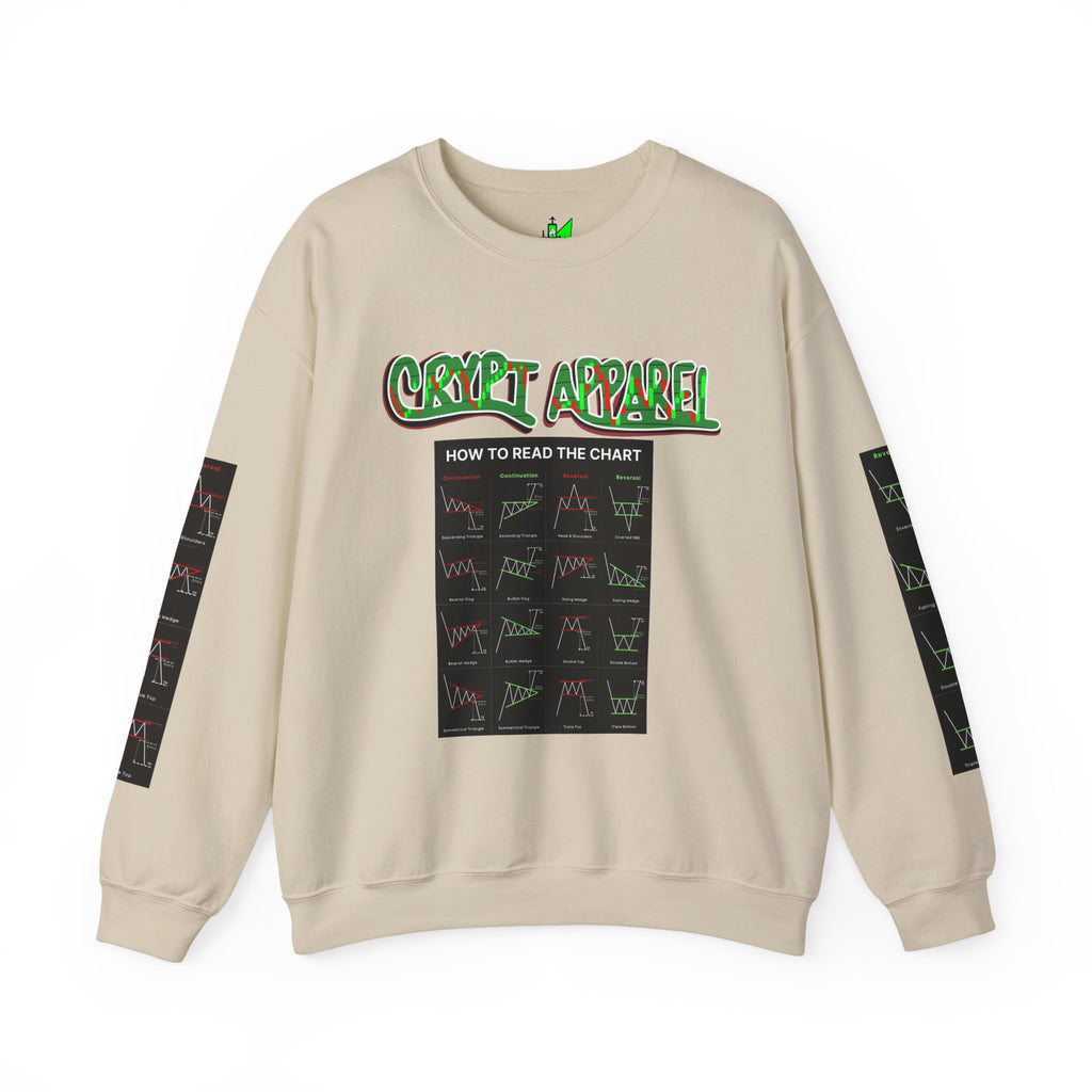 Charted Crewneck Sweatshirt — “Crypt Apparel” Graphic