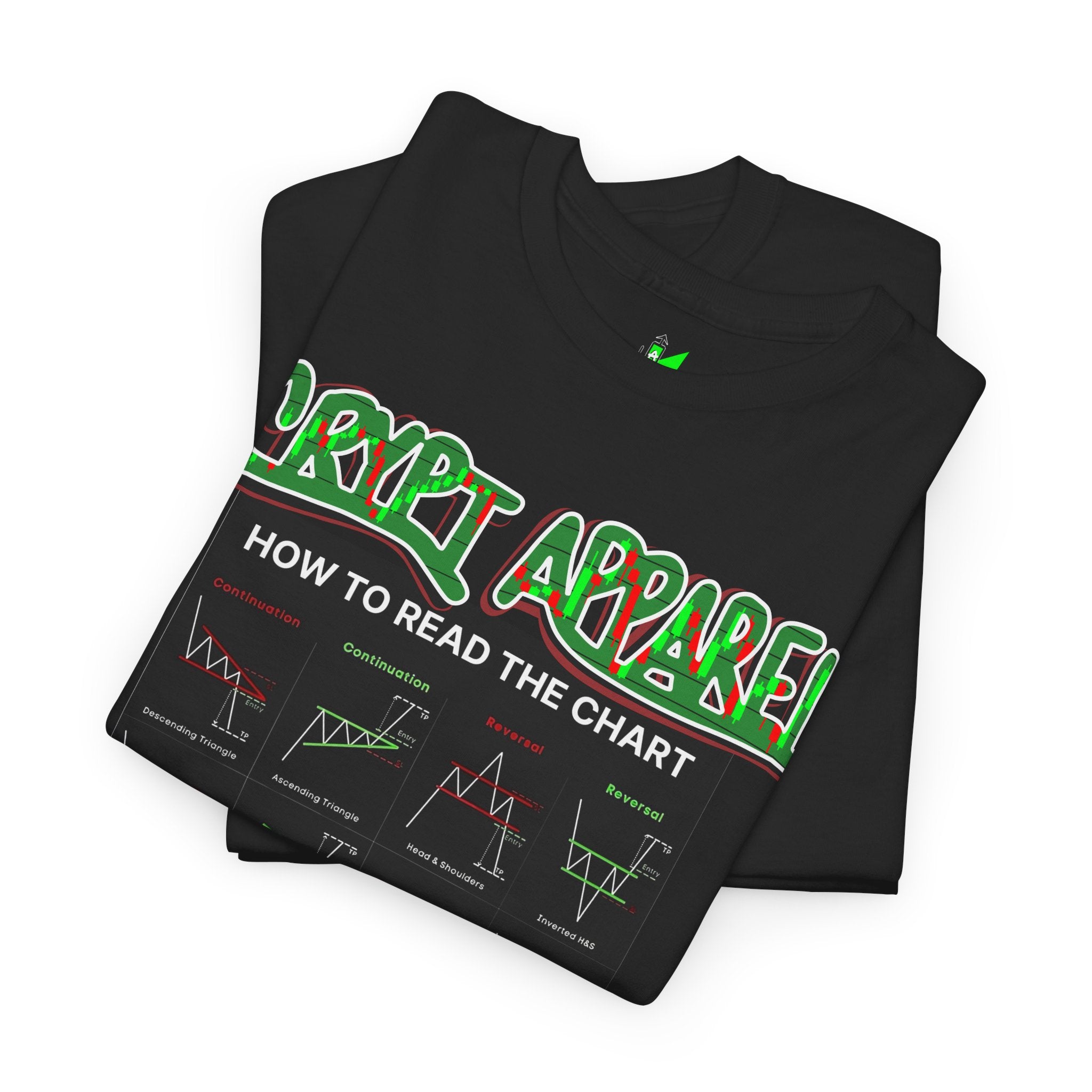 Charted Tee — "Crypt Apparel" Trading Chart Shirt