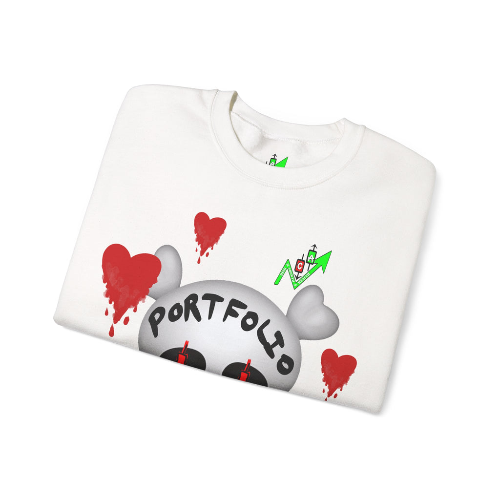 Crypto Rekt Portfolio Crewneck Sweatshirt | Crypt Apparel Streetwear Graphic