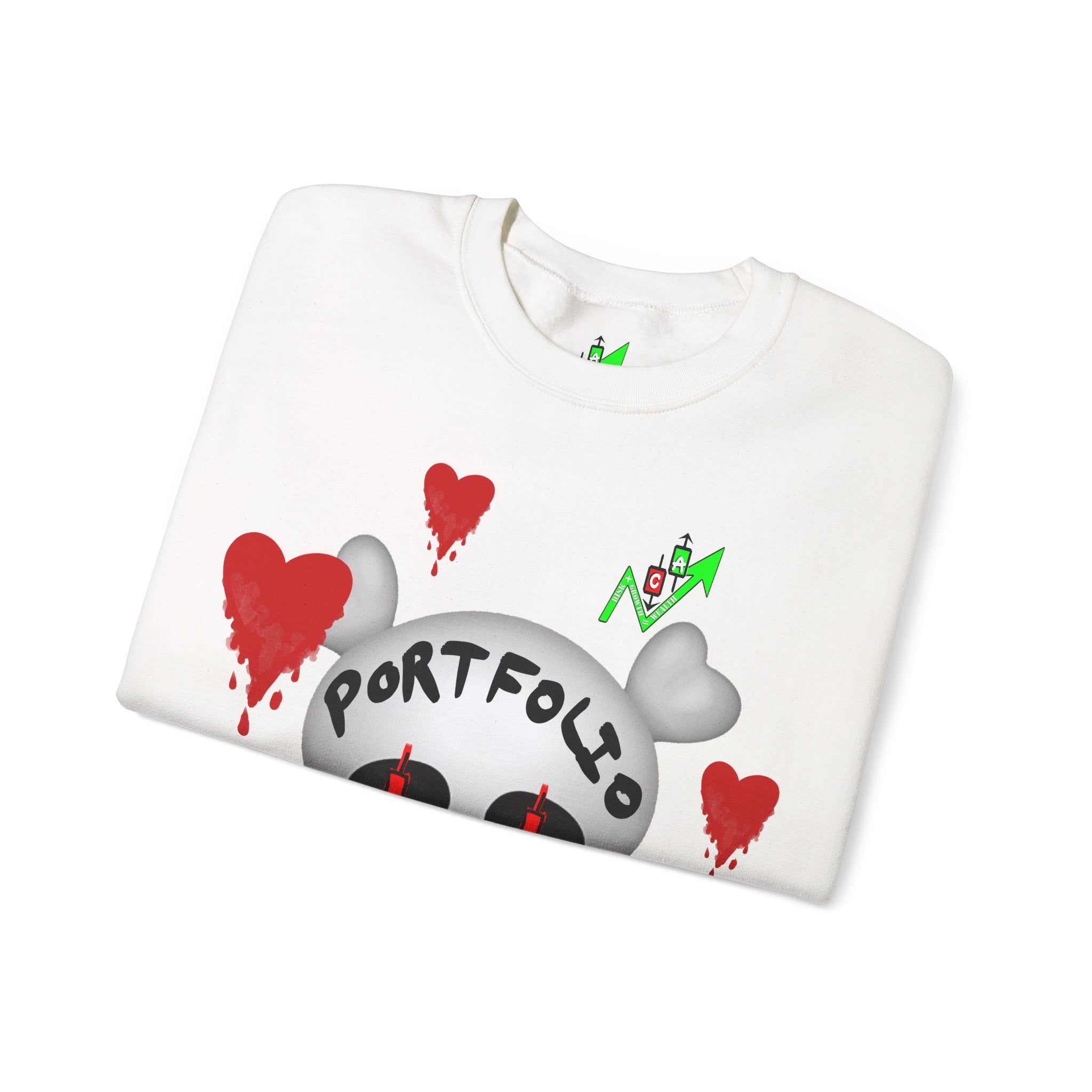 Crypto Rekt Portfolio Crewneck Sweatshirt | Crypt Apparel Streetwear Graphic