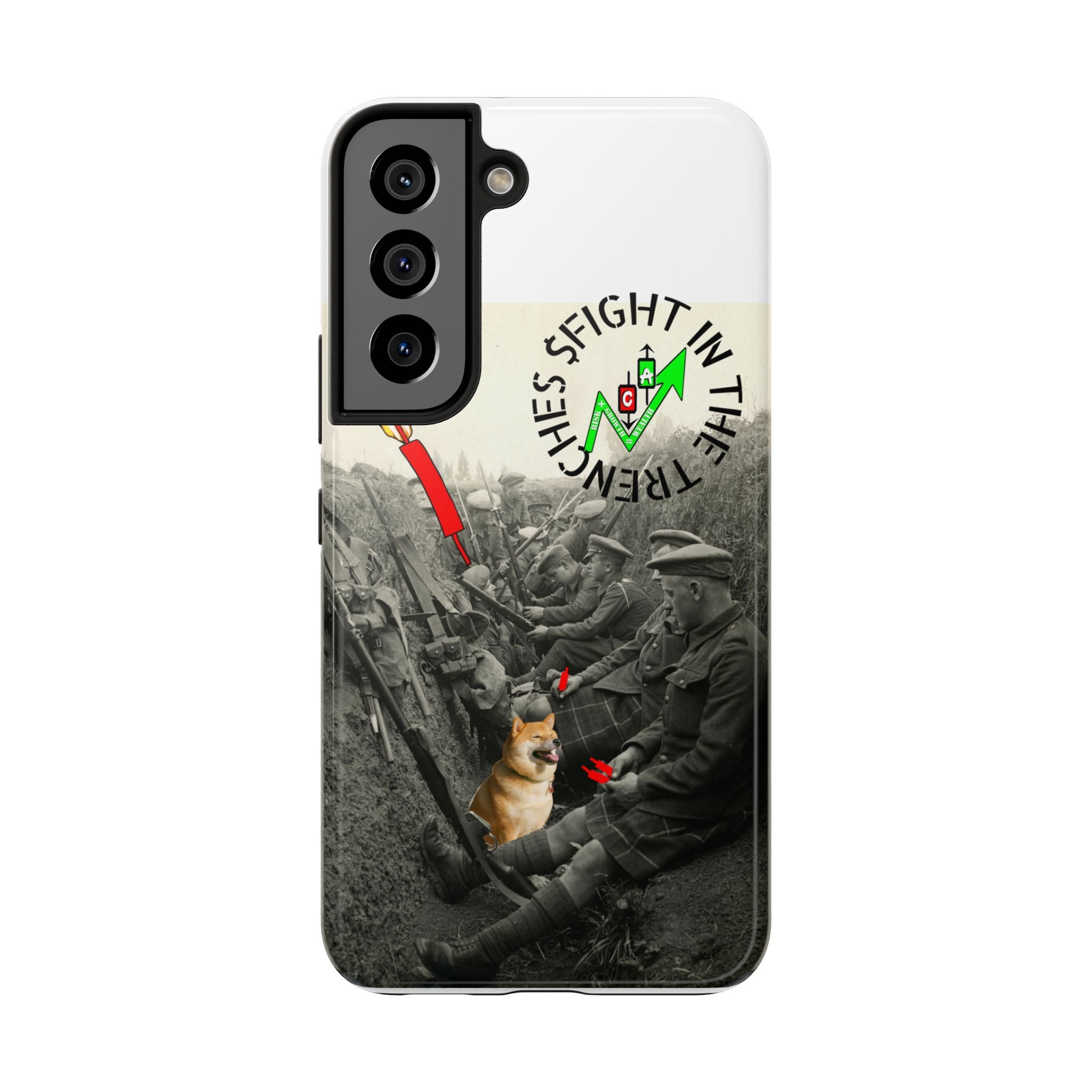 The Trenches Tough Phone Case — Crypt Apparel Trench Dog & Candle Design