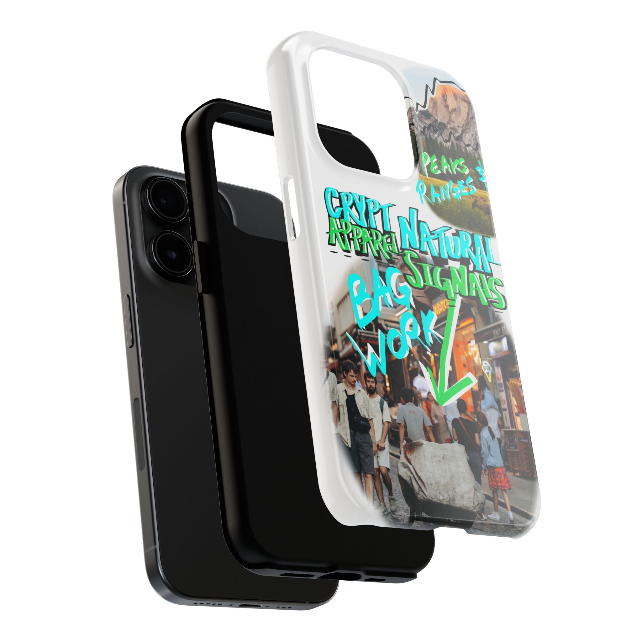 Natural Signals Tough Phone Case — Crypt Apparel Street Collage Design